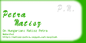petra matisz business card